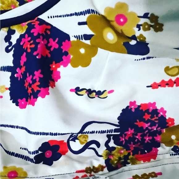 🔥VINTAGE MOD 1960’s TWIGGY STYLE FLORAL RETRO DRESS L/XL - Picture 9 of 9